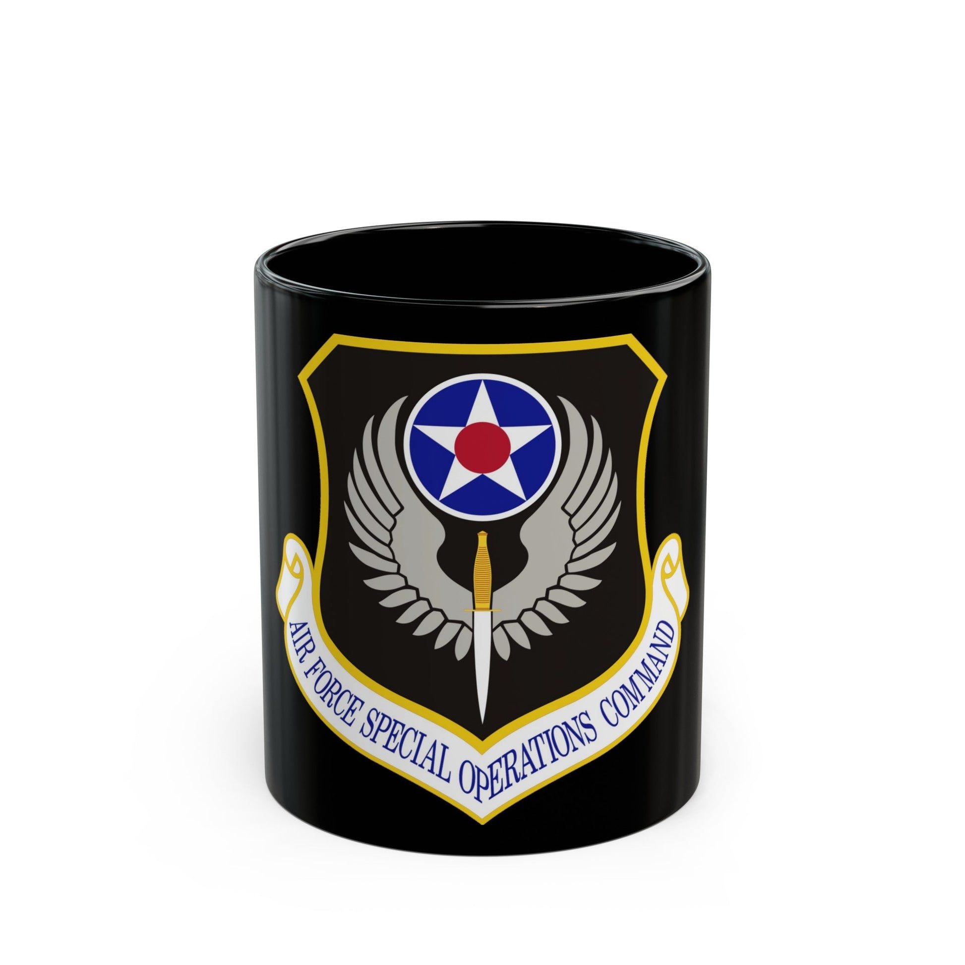 Air Force Special Operations Command (U.S. Air Force) Black Coffee Mug-11oz-The Sticker Space