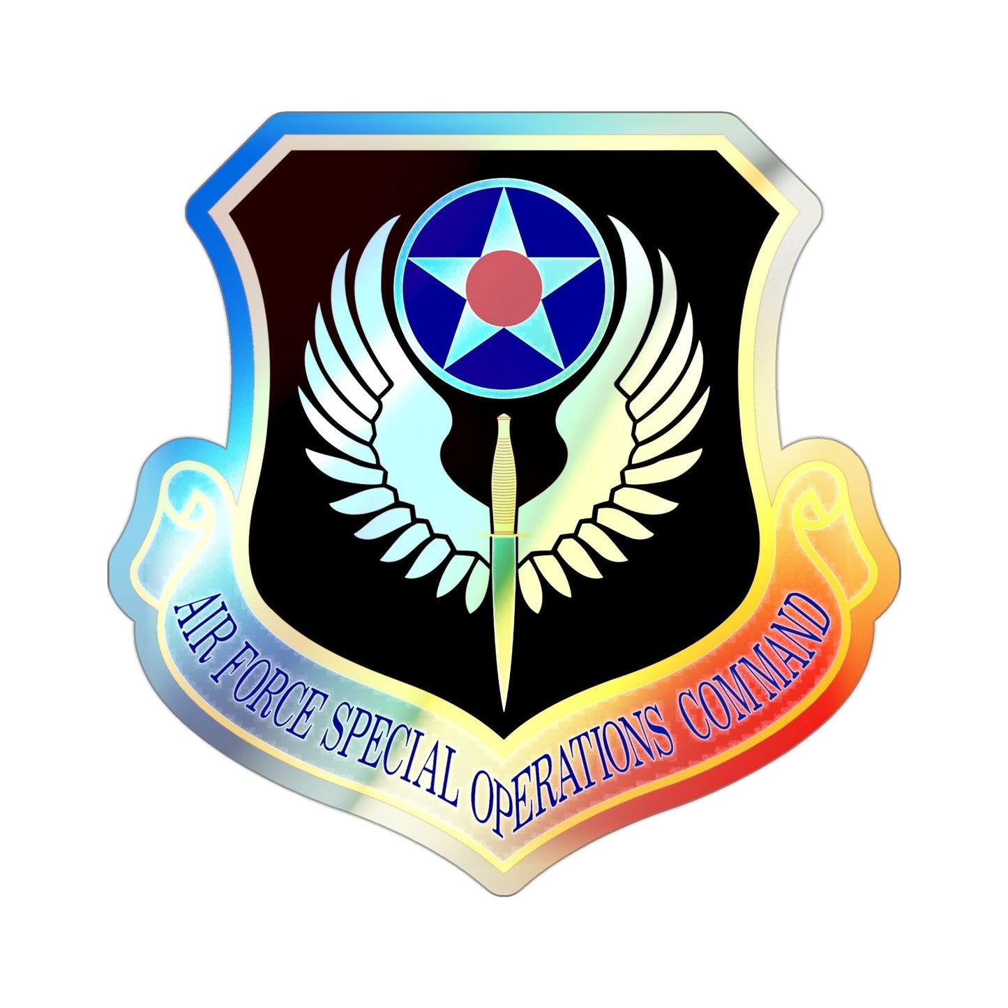 Air Force Special Operations Command (U.S. Air Force) Holographic STICKER Die-Cut Vinyl Decal-3 Inch-The Sticker Space