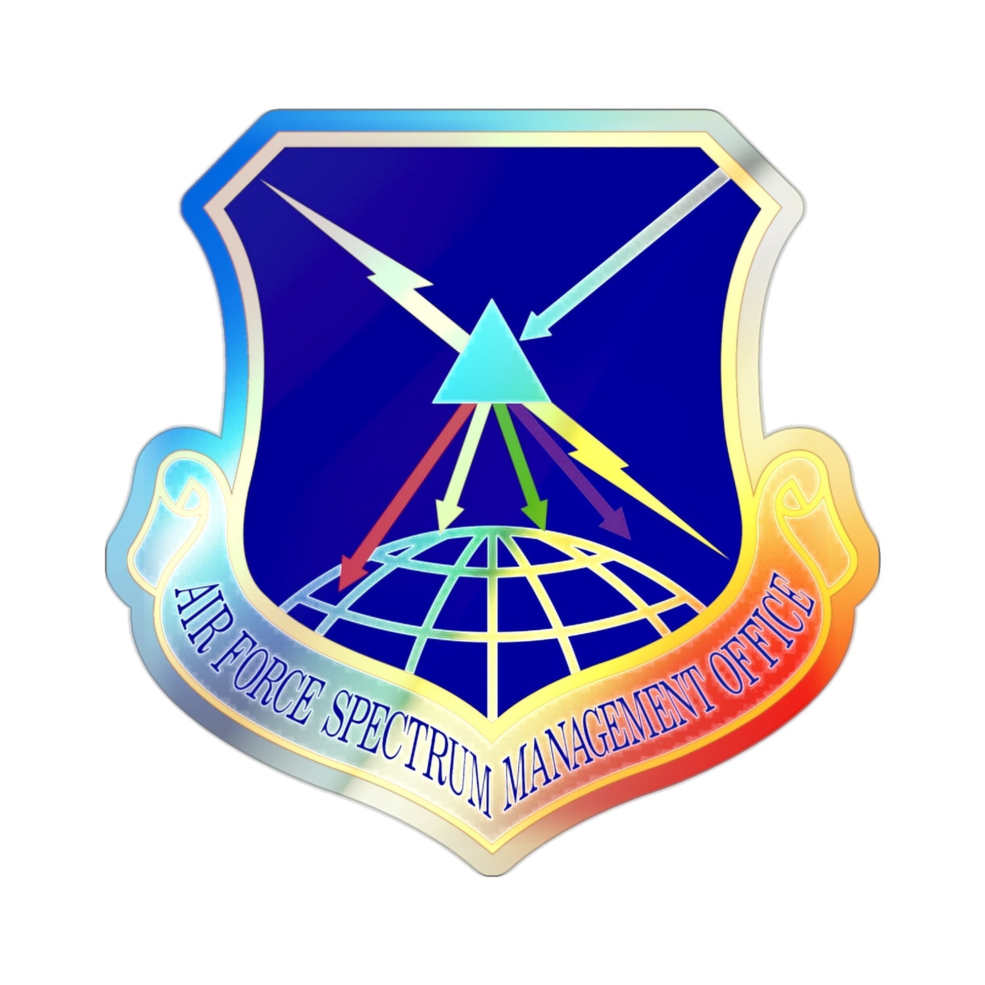 Air Force Spectrum Management Office (U.S. Air Force) Holographic STICKER Die-Cut Vinyl Decal-2 Inch-The Sticker Space
