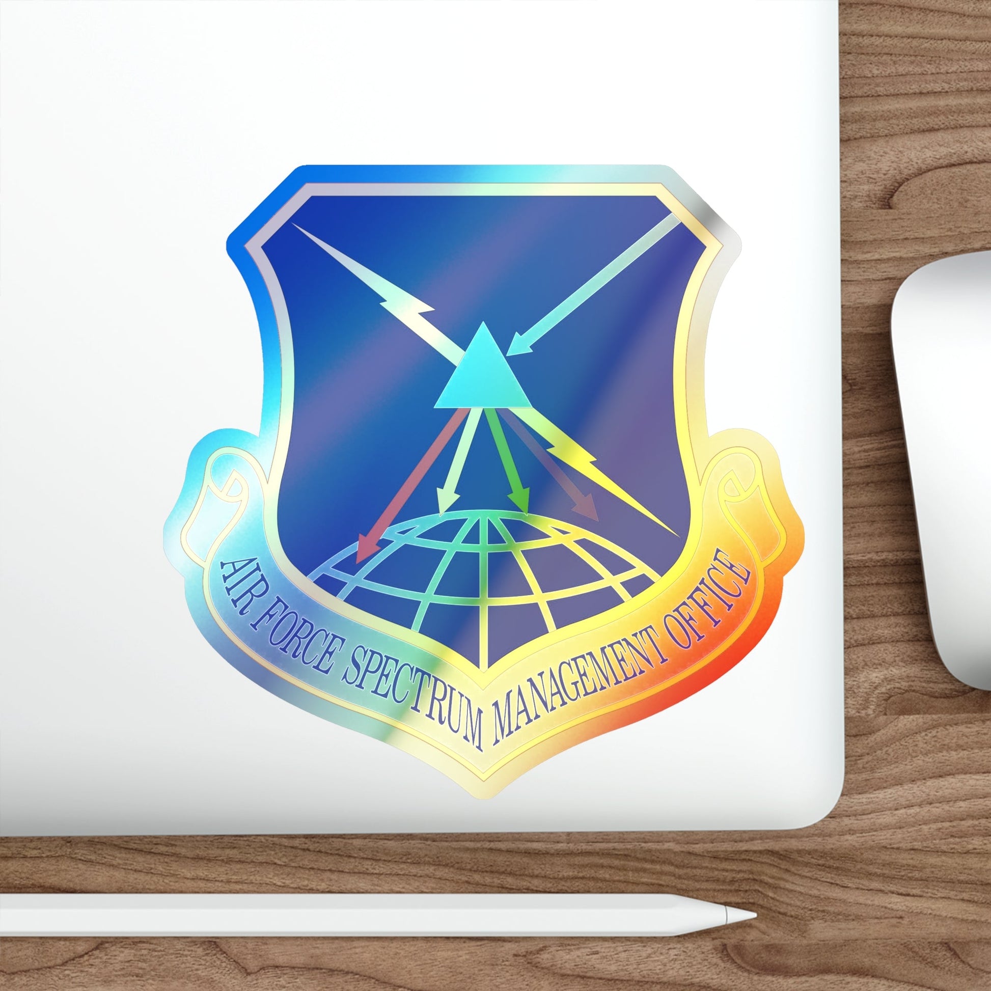 Air Force Spectrum Management Office (U.S. Air Force) Holographic STICKER Die-Cut Vinyl Decal-The Sticker Space