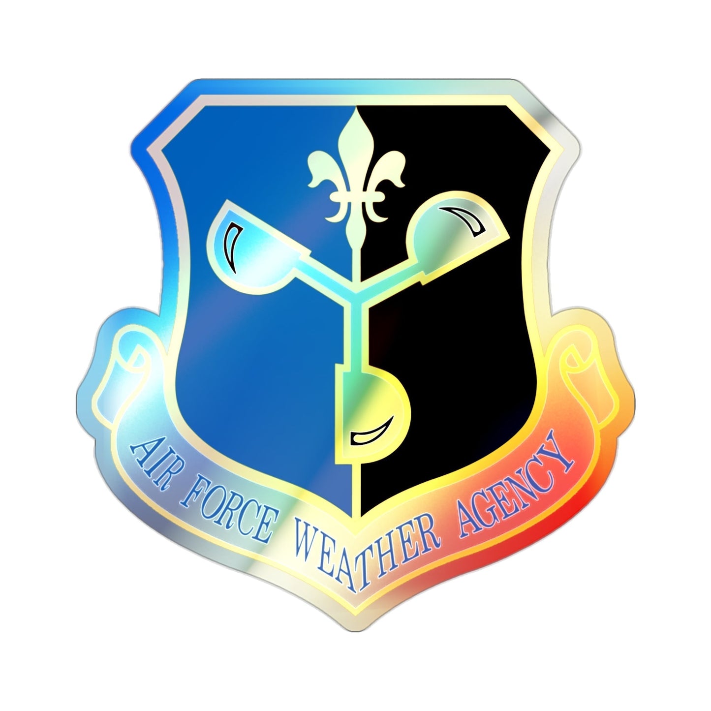 Air Force Weather Agency (U.S. Air Force) Holographic STICKER Die-Cut Vinyl Decal-2 Inch-The Sticker Space