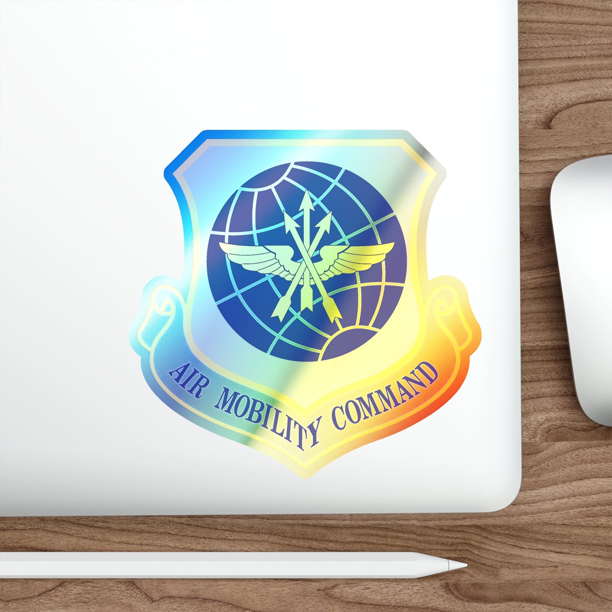 Air Mobility Command (U.S. Air Force) Holographic STICKER Die-Cut Vinyl Decal-The Sticker Space