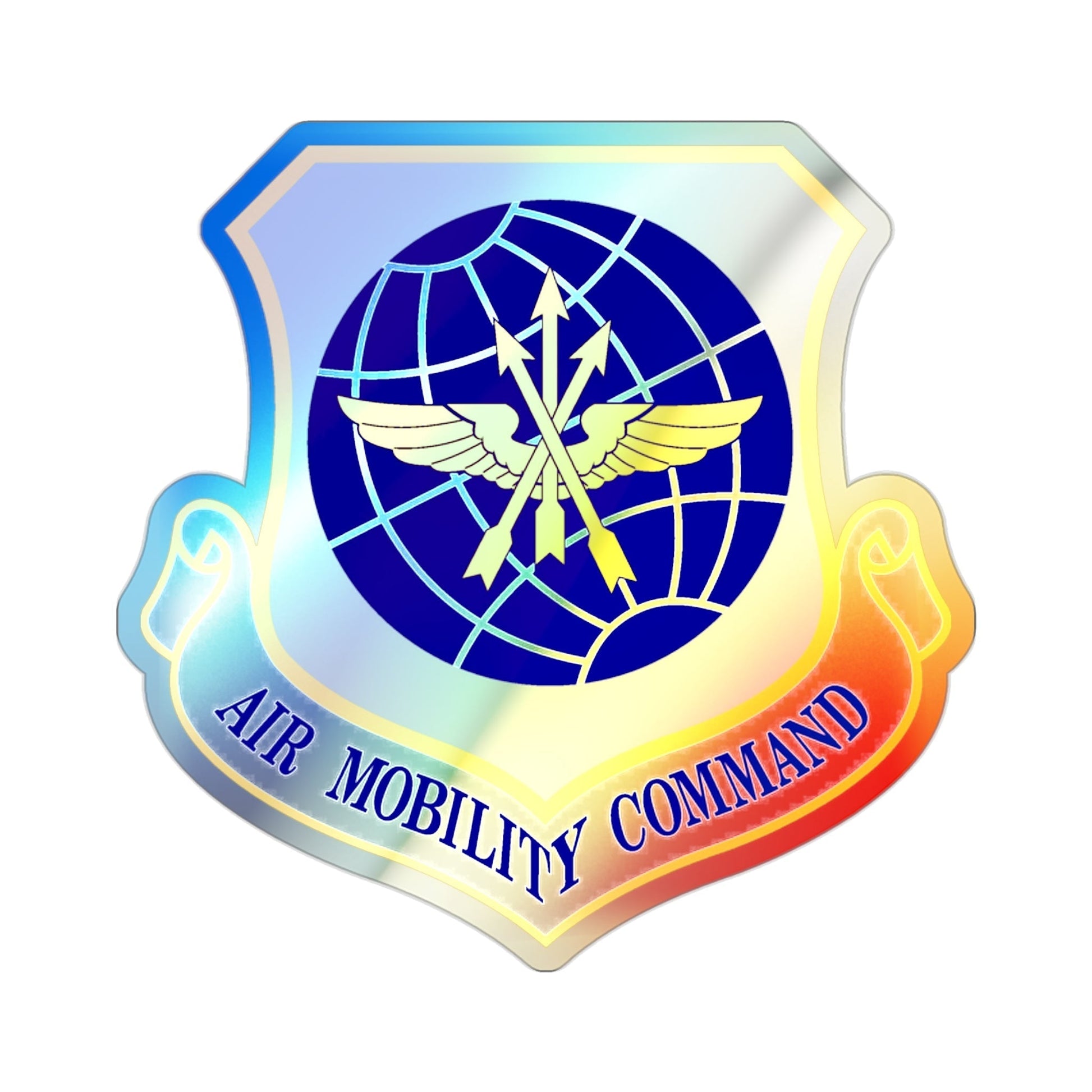 Air Mobility Command (U.S. Air Force) Holographic STICKER Die-Cut Vinyl Decal-2 Inch-The Sticker Space