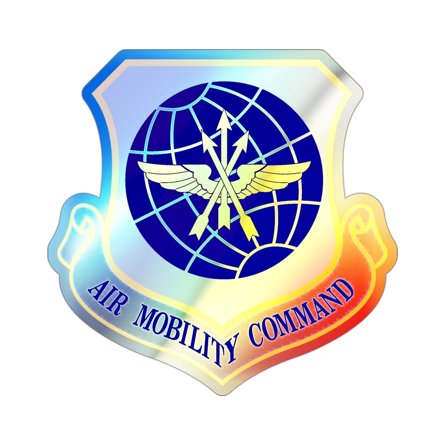 Air Mobility Command (U.S. Air Force) Holographic STICKER Die-Cut Vinyl Decal-3 Inch-The Sticker Space