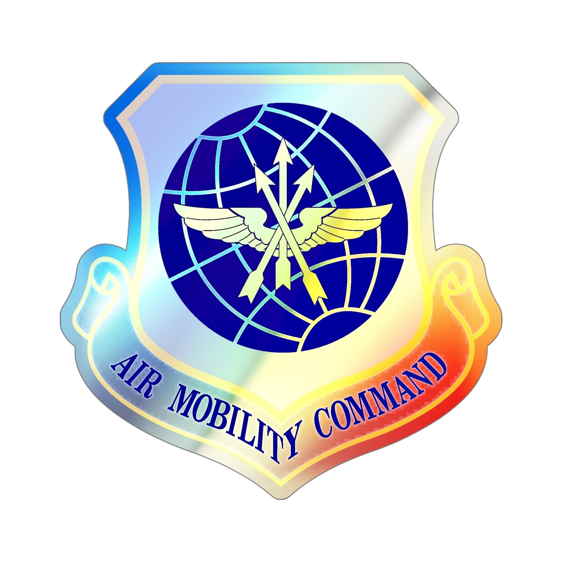 Air Mobility Command (U.S. Air Force) Holographic STICKER Die-Cut Vinyl Decal-5 Inch-The Sticker Space