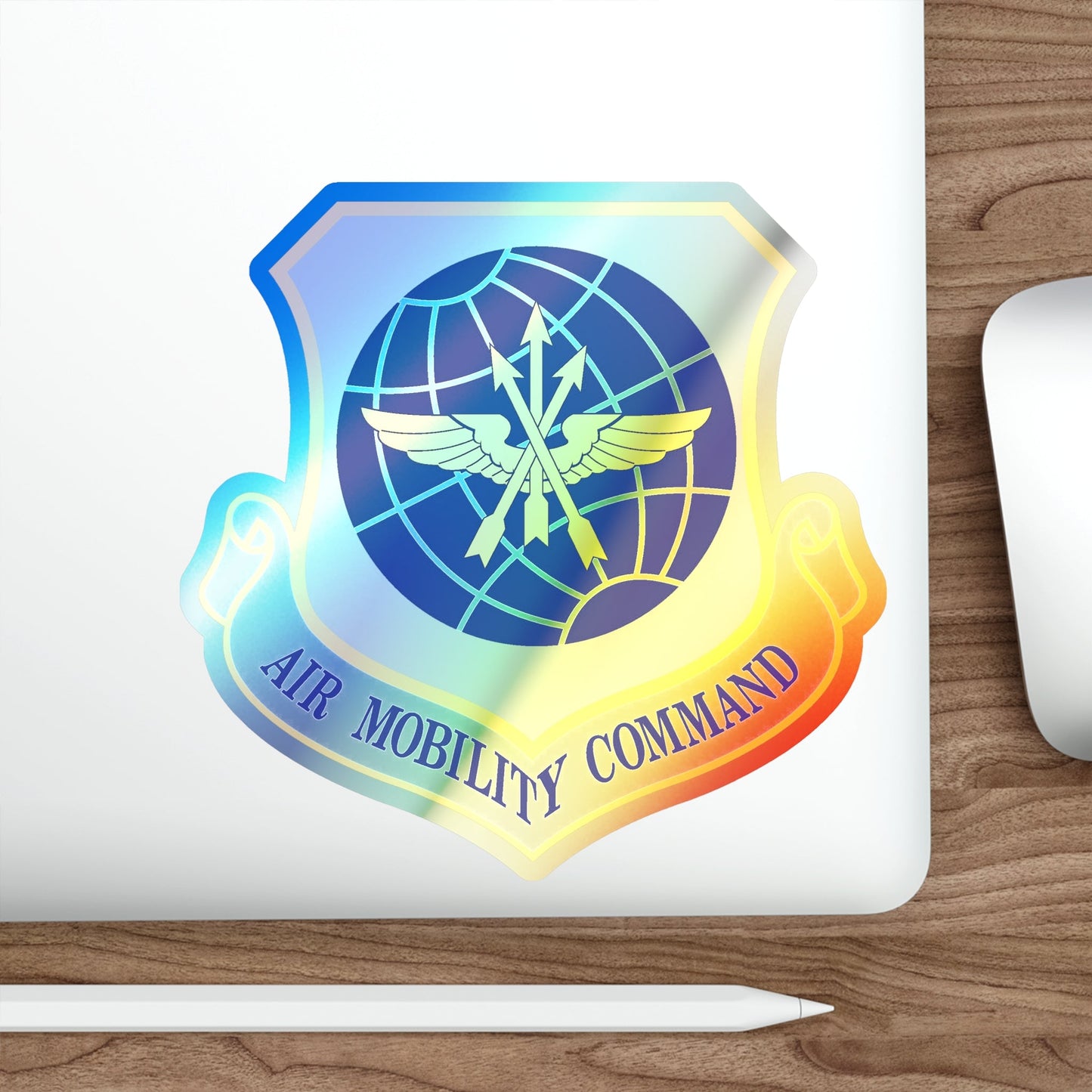 Air Mobility Command (U.S. Air Force) Holographic STICKER Die-Cut Vinyl Decal-The Sticker Space
