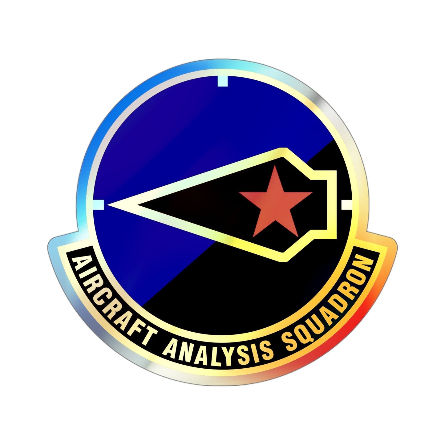 Aircraft Analysis Squadron (U.S. Air Force) Holographic STICKER Die-Cut Vinyl Decal-4 Inch-The Sticker Space