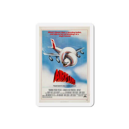 Airplane! 1980 Movie Poster Die-Cut Magnet-2" x 2"-The Sticker Space