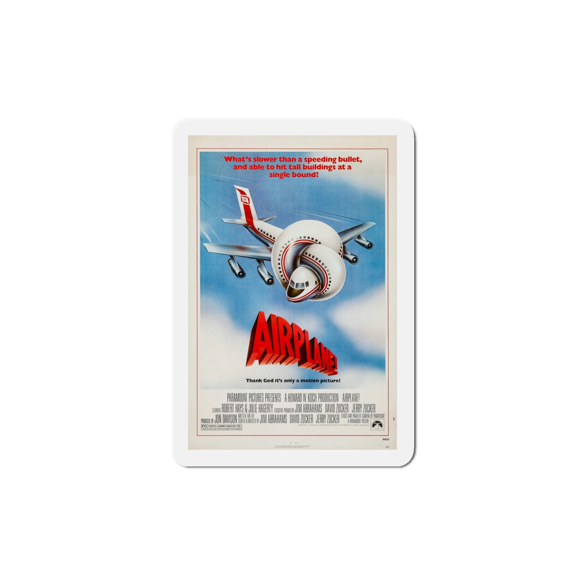 Airplane! 1980 Movie Poster Die-Cut Magnet-5" x 5"-The Sticker Space
