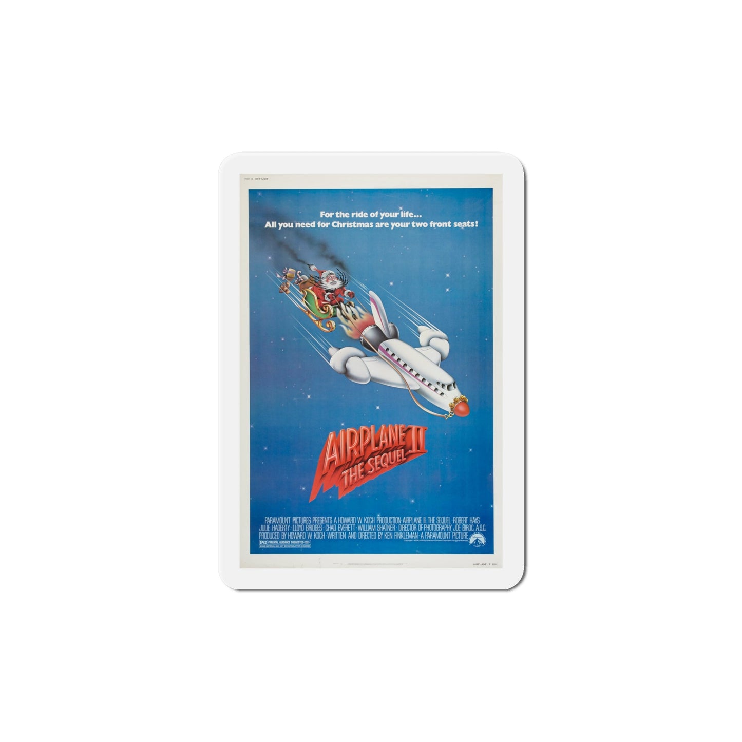 Airplane II The Sequel 1982 Movie Poster Die-Cut Magnet-6 × 6"-The Sticker Space