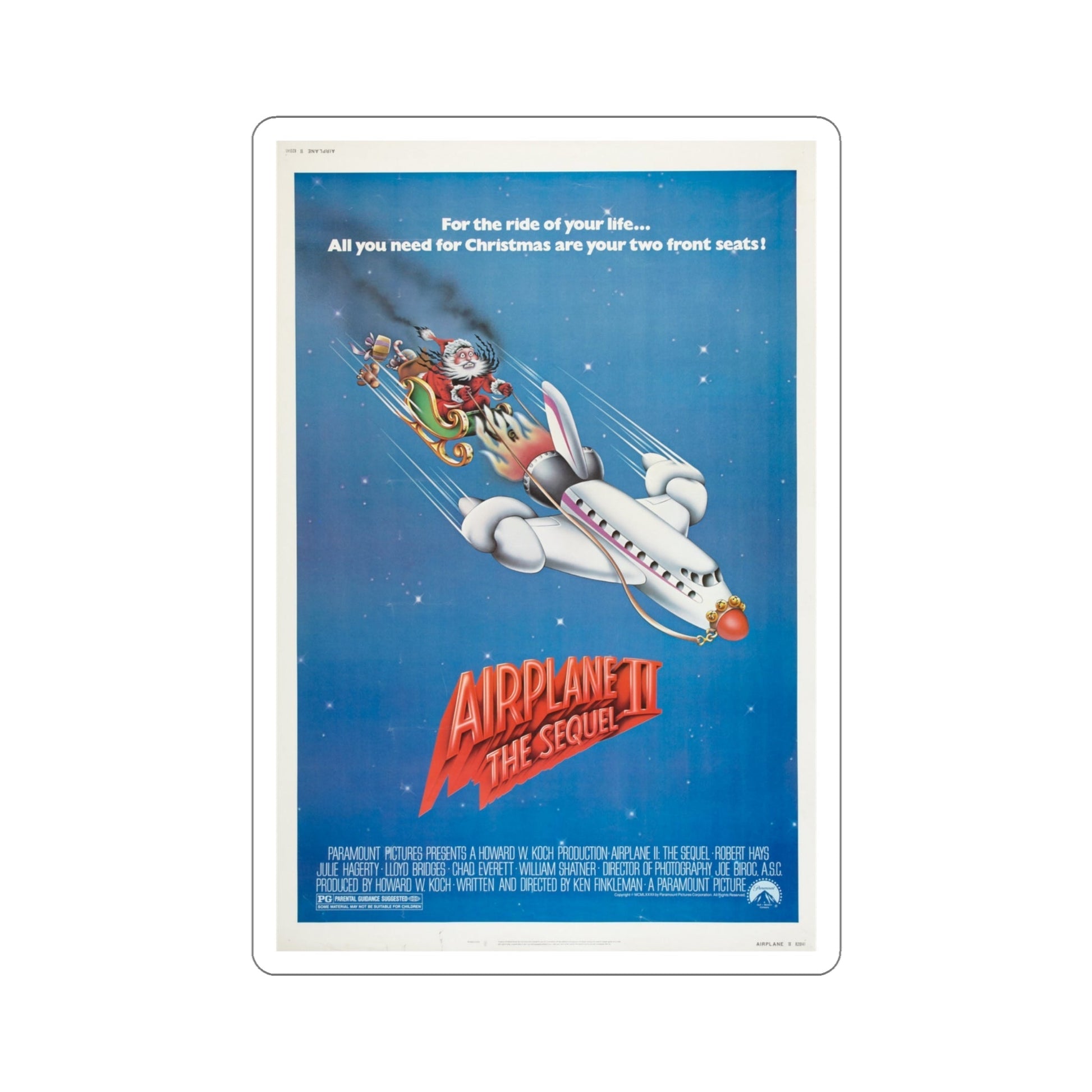 Airplane II The Sequel 1982 Movie Poster STICKER Vinyl Die-Cut Decal-4 Inch-The Sticker Space