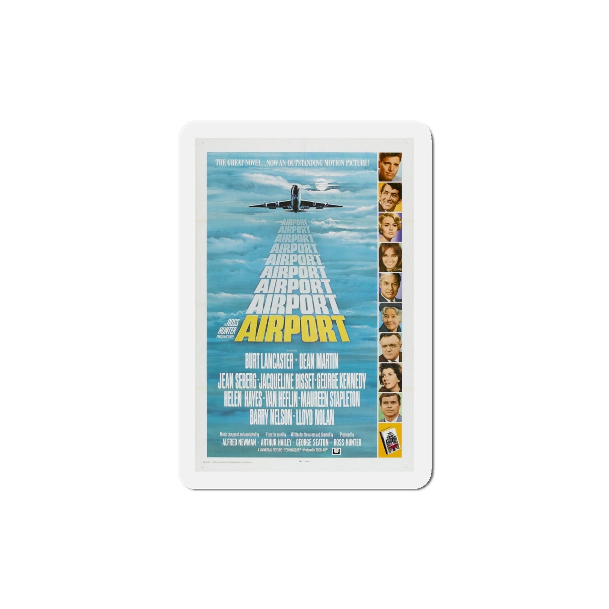 Airport 1970 Movie Poster Die-Cut Magnet-4 Inch-The Sticker Space