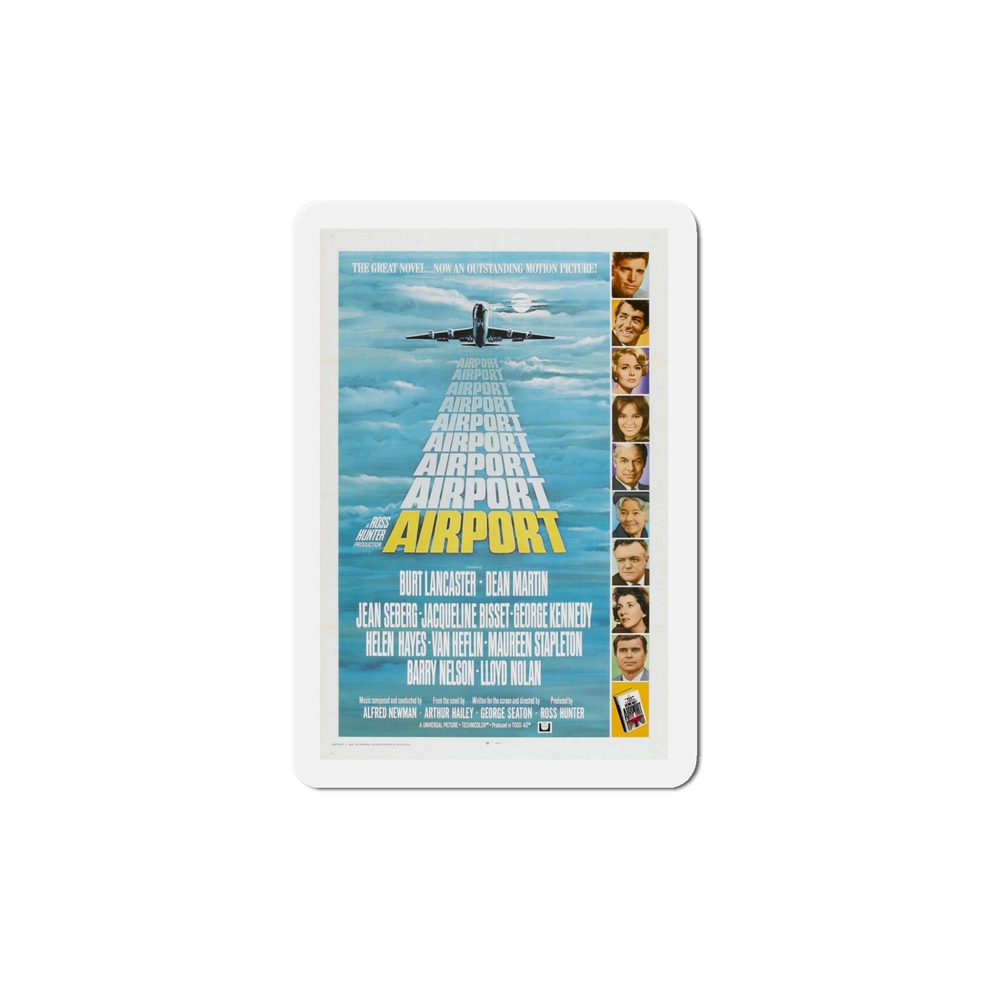 Airport 1970 Movie Poster Die-Cut Magnet-5 Inch-The Sticker Space