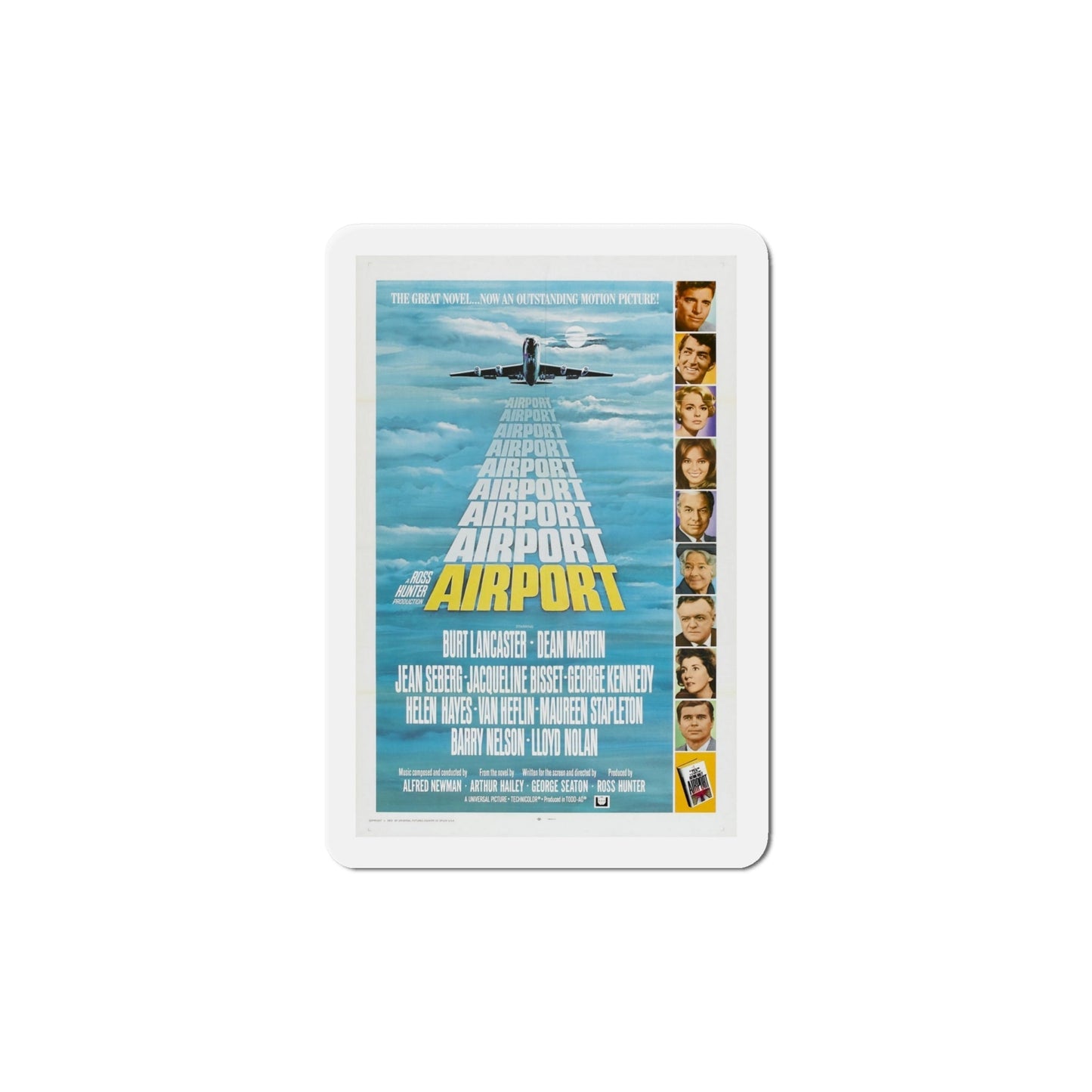 Airport 1970 Movie Poster Die-Cut Magnet-6 Inch-The Sticker Space