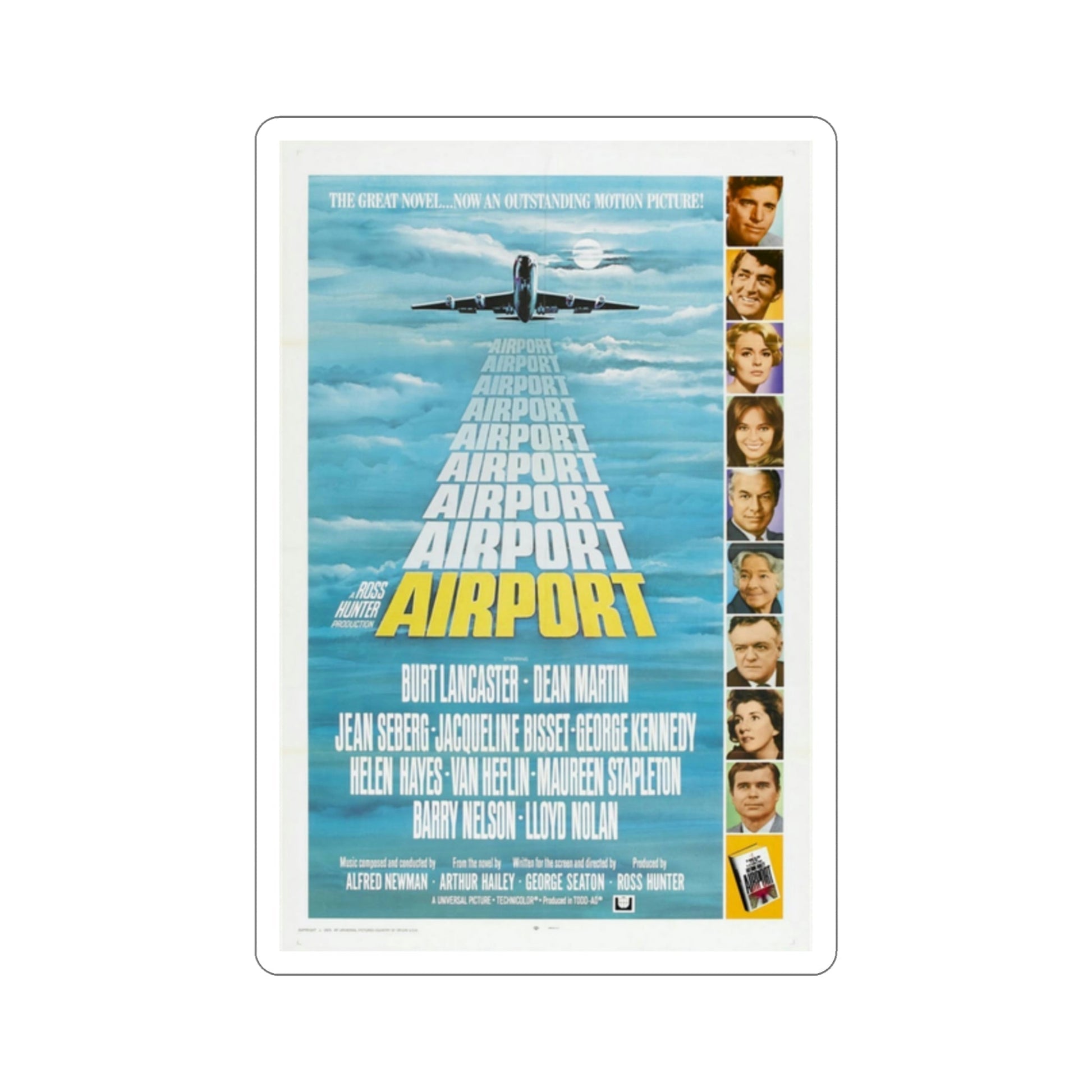 Airport 1970 Movie Poster STICKER Vinyl Die-Cut Decal-2 Inch-The Sticker Space