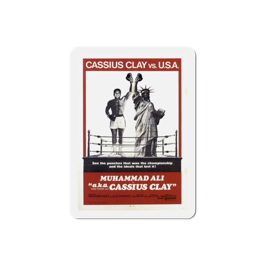 Aka Cassius Clay 1970 Movie Poster Die-Cut Magnet-2 Inch-The Sticker Space