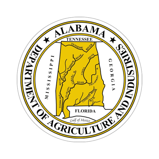 Alabama Department of Agriculture and Industries STICKER Vinyl Die-Cut Decal-6 Inch-The Sticker Space