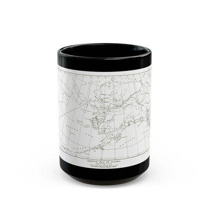 Alaska - Sketch Map (1891) (Map) Black Coffee Mug-15oz-The Sticker Space