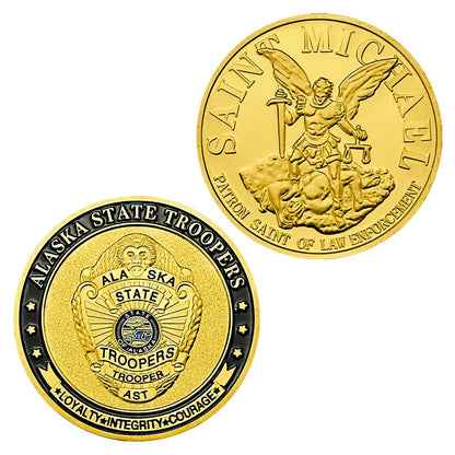 Alaska State Troopers - Gold Plated Challenge Coin-The Sticker Space