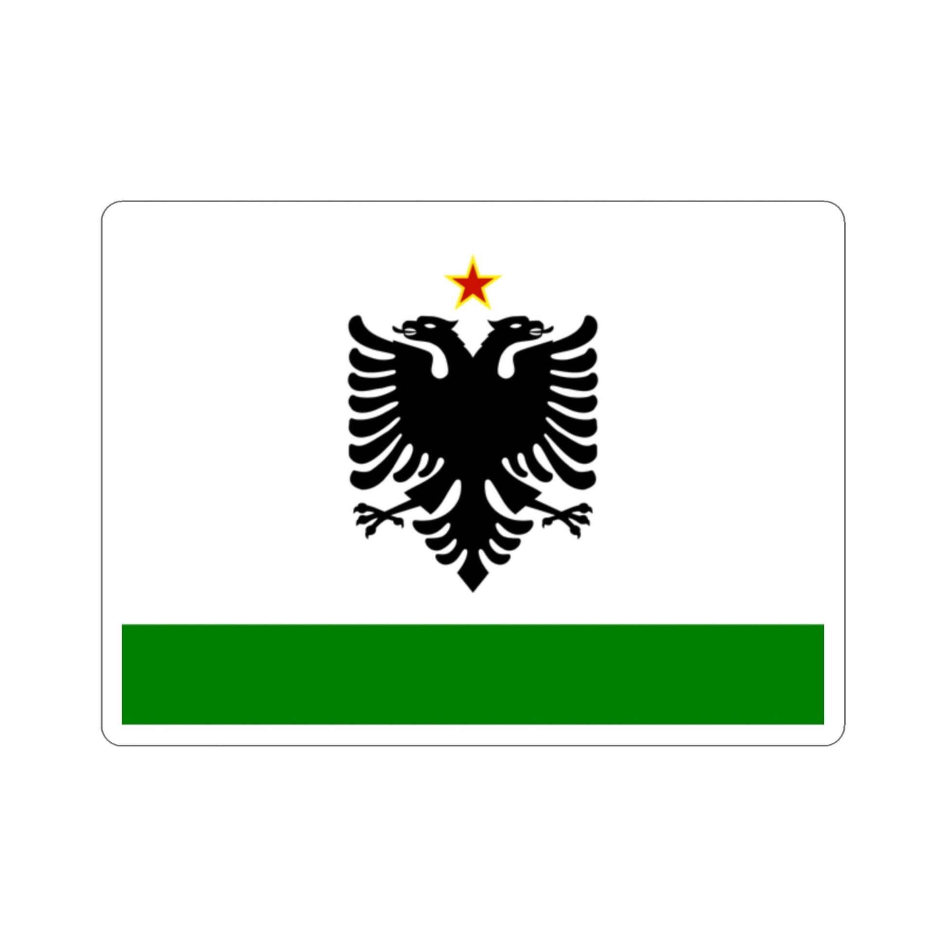Albanian Coast Guard Ensign to 1958 to 1992 STICKER Vinyl Die-Cut Decal-2 Inch-The Sticker Space