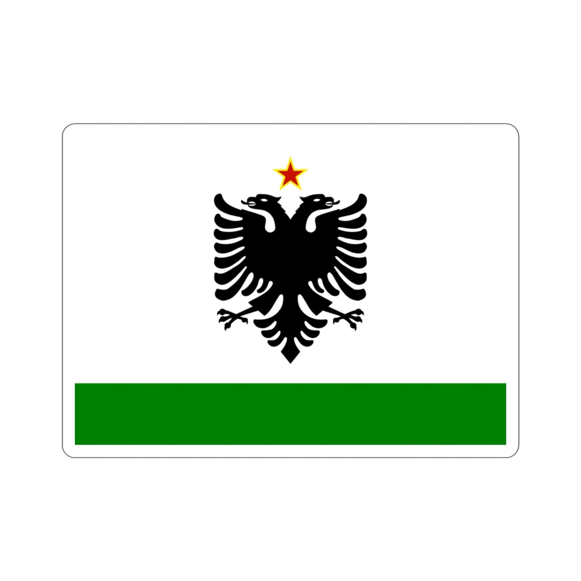 Albanian Coast Guard Ensign to 1958 to 1992 STICKER Vinyl Die-Cut Decal-3 Inch-The Sticker Space