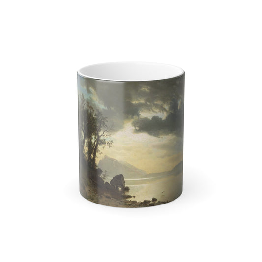 Albert Bierstadt (1830-1902) Lake Tahoe, California - Color Changing Mug 11oz-11oz-The Sticker Space