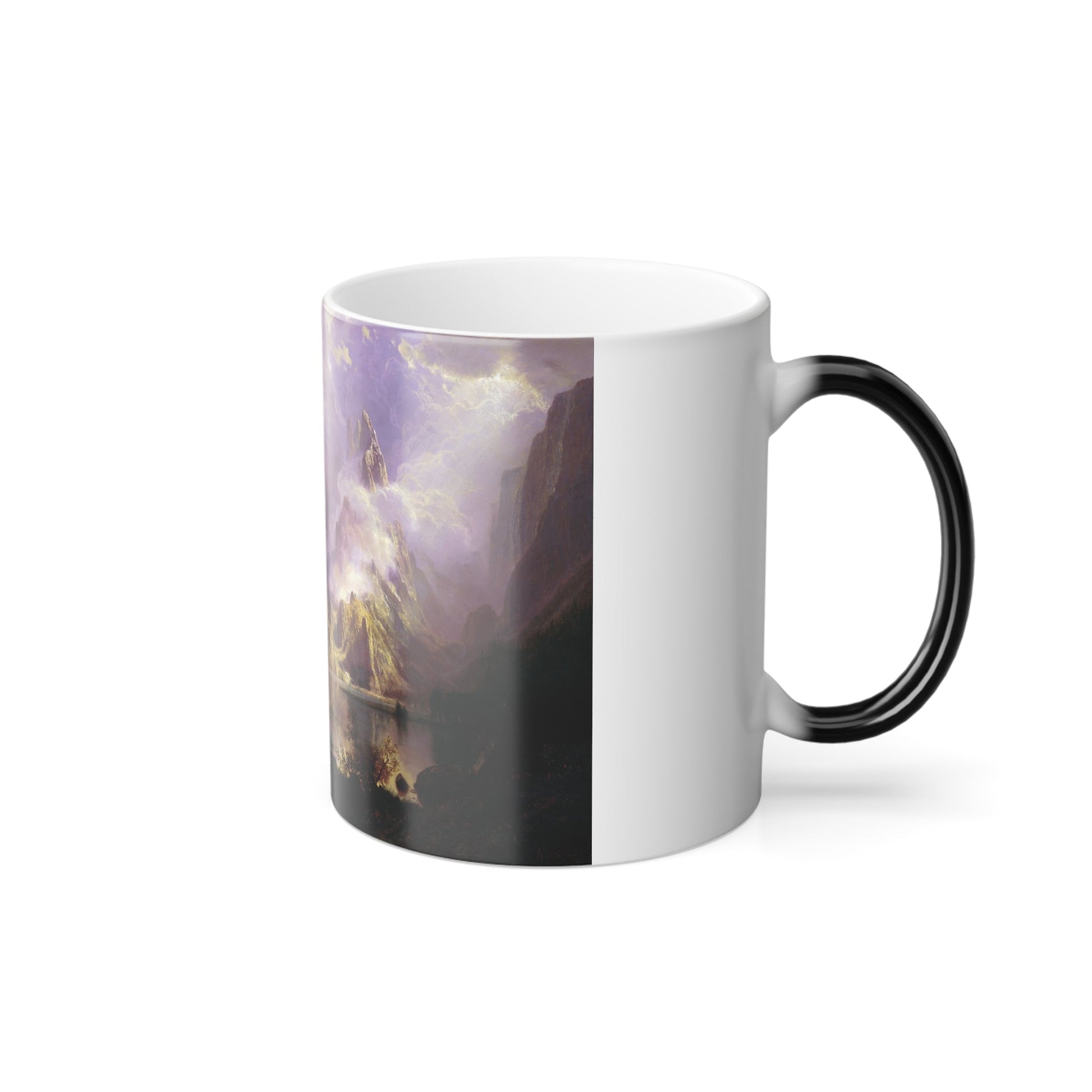 Albert Bierstadt (1830-1902) Rocky Mountain Landscape - Color Changing Mug 11oz-11oz-The Sticker Space