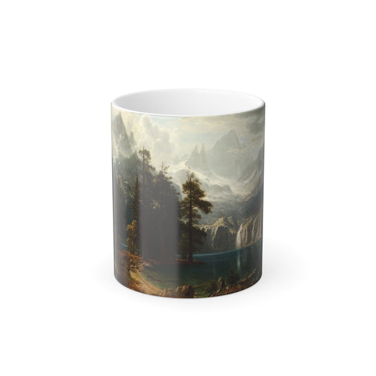 Albert Bierstadt (1830-1902) Sierra Nevada - c1872-1873 - Color Changing Mug 11oz-11oz-The Sticker Space