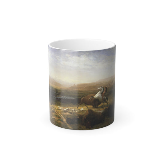 Albert Bierstadt (1830-1902) The Last of the Buffalo - Color Changing Mug 11oz