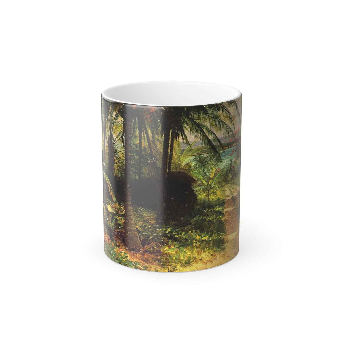 Albert Bierstadt (1830-1902) tropical landscape - Color Changing Mug 11oz-11oz-The Sticker Space