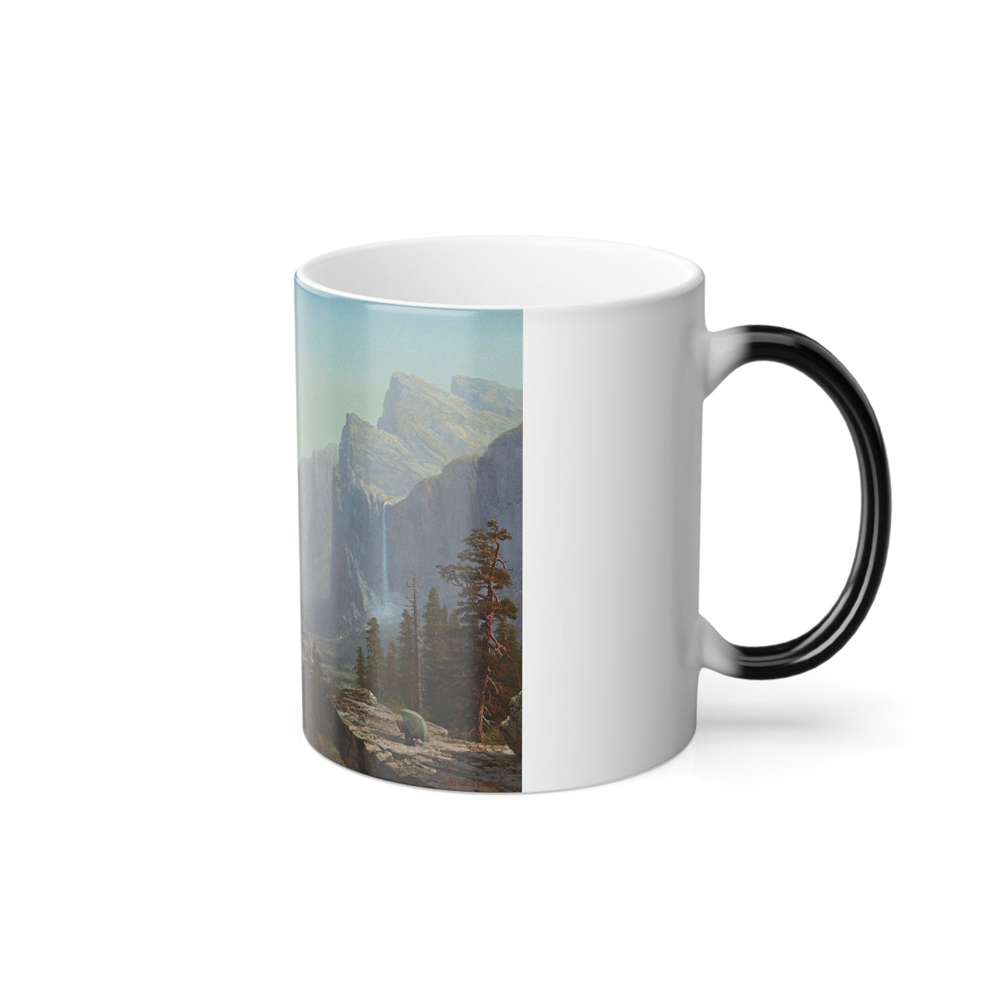 Albert Bierstadt (1830-1902) Yosemite - Oil on Canvas c1875 - Color Changing Mug 11oz-11oz-The Sticker Space