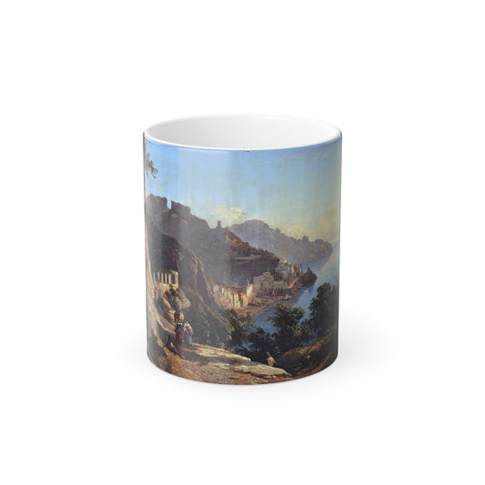 Alessandro La Volpe (1820-1887) Vue d'Amalfi - Color Changing Mug 11oz