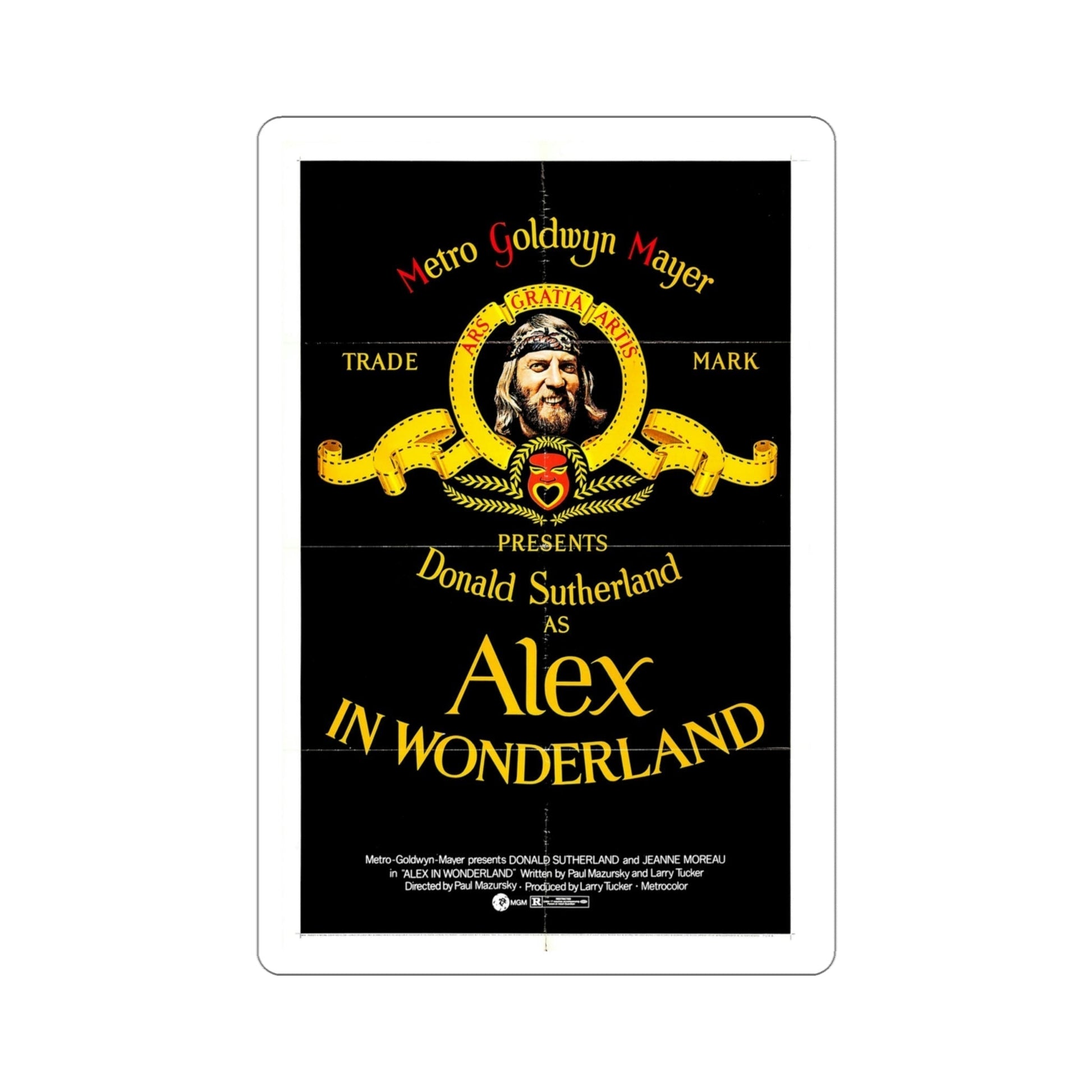 Alex in Wonderland 1970 Movie Poster STICKER Vinyl Die-Cut Decal-4 Inch-The Sticker Space