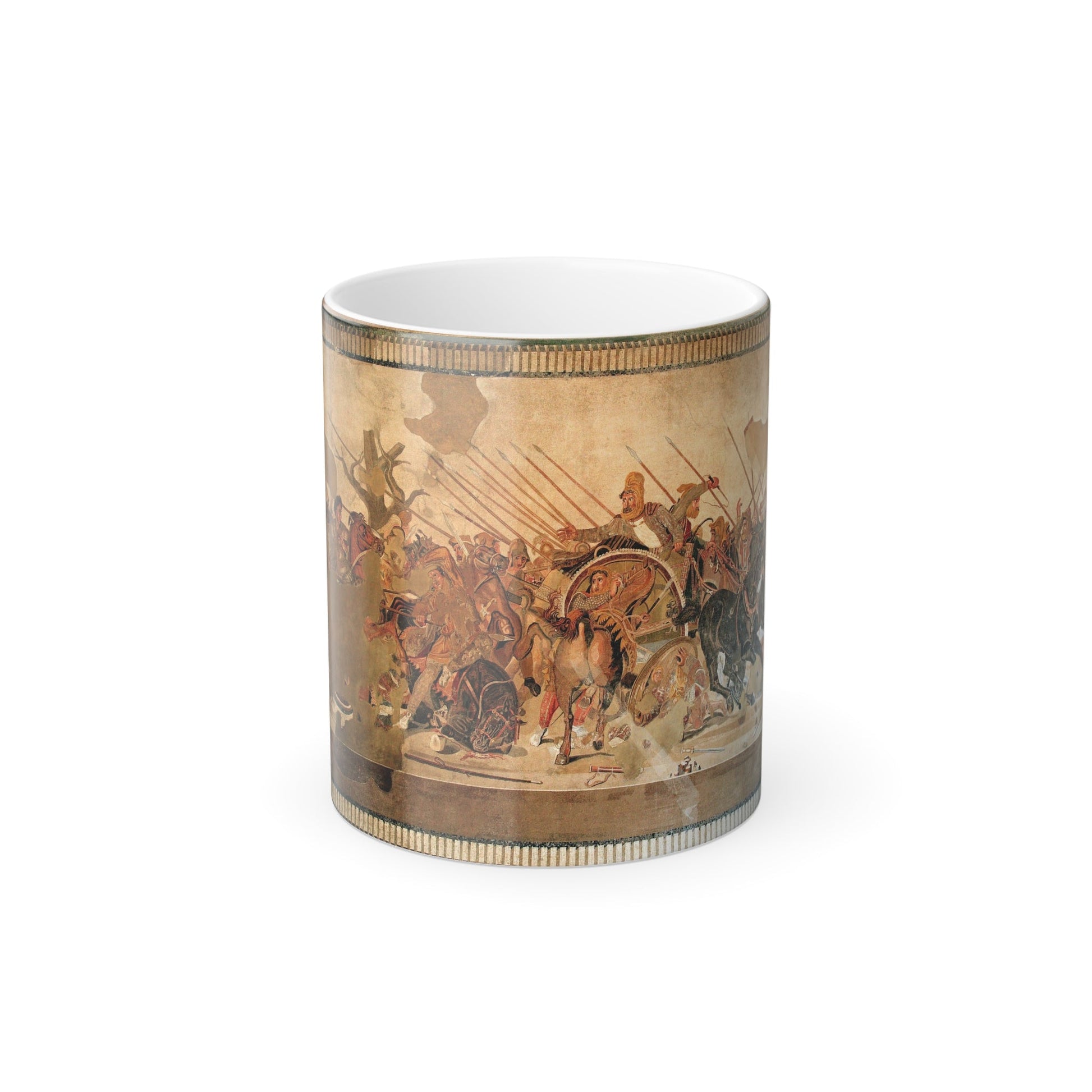 Alexander mosaic - House of the Faun, Pompeii - Color Changing Mug 11oz-11oz-The Sticker Space