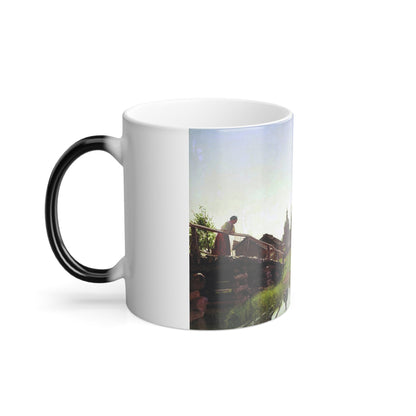 Alexander Pavlovich Popov (1827-1889) Morning in the Countryside - Color Changing Mug 11oz-11oz-The Sticker Space
