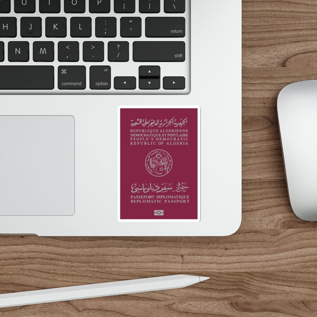 Algerian Electronic Biometric Diplomatic Passport STICKER Vinyl Die-Cut Decal-The Sticker Space