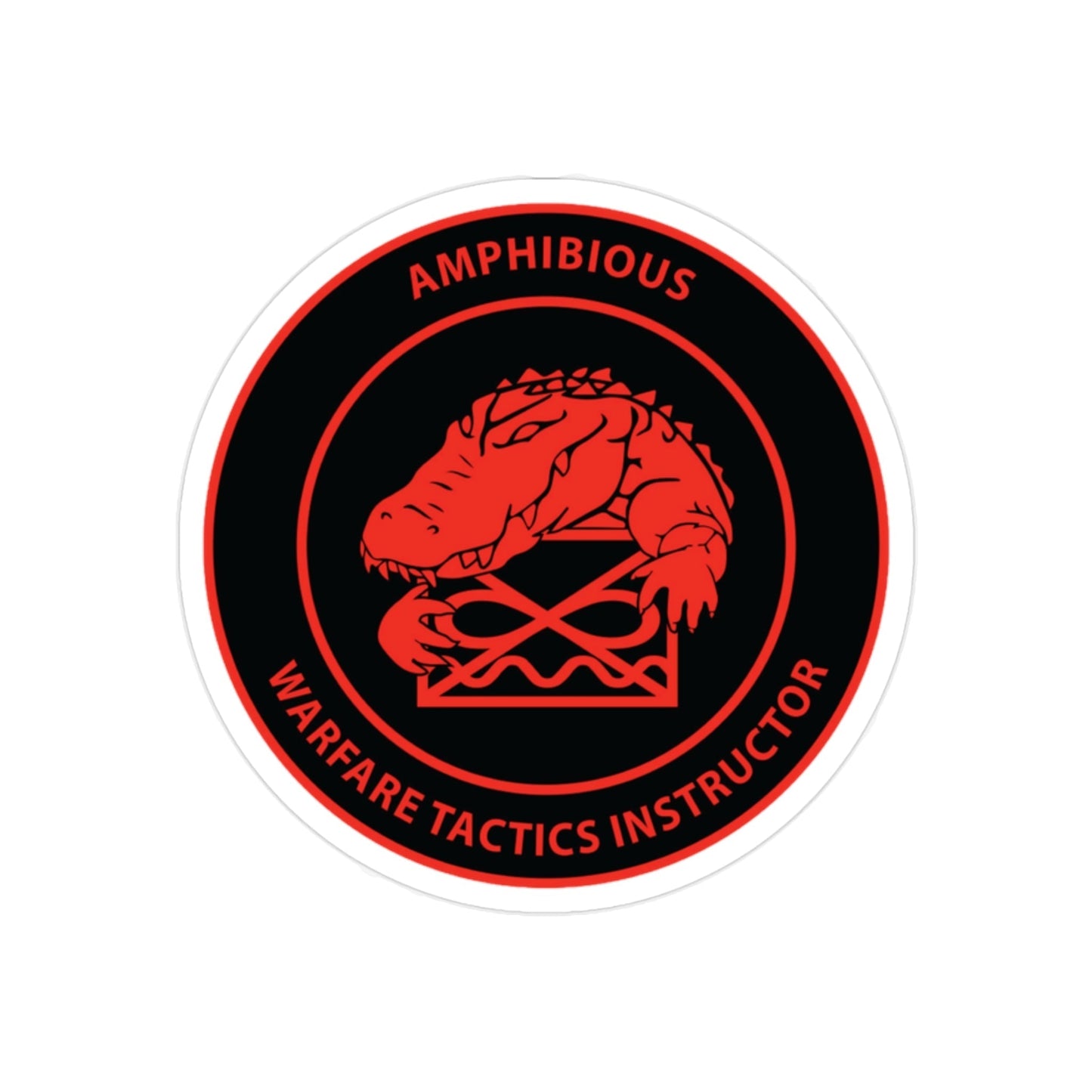 Amphibious Warfare Tactics Instructor AMW WTI (U.S. Navy) Transparent STICKER Die-Cut Vinyl Decal-2 Inch-The Sticker Space