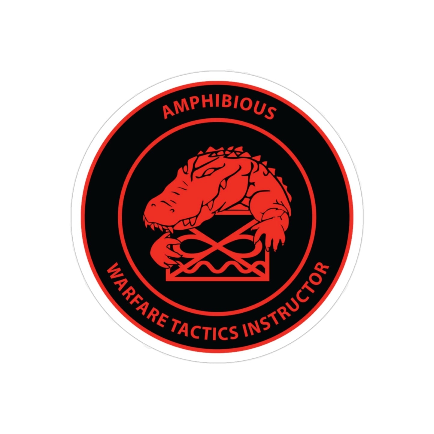 Amphibious Warfare Tactics Instructor AMW WTI (U.S. Navy) Transparent STICKER Die-Cut Vinyl Decal-3 Inch-The Sticker Space