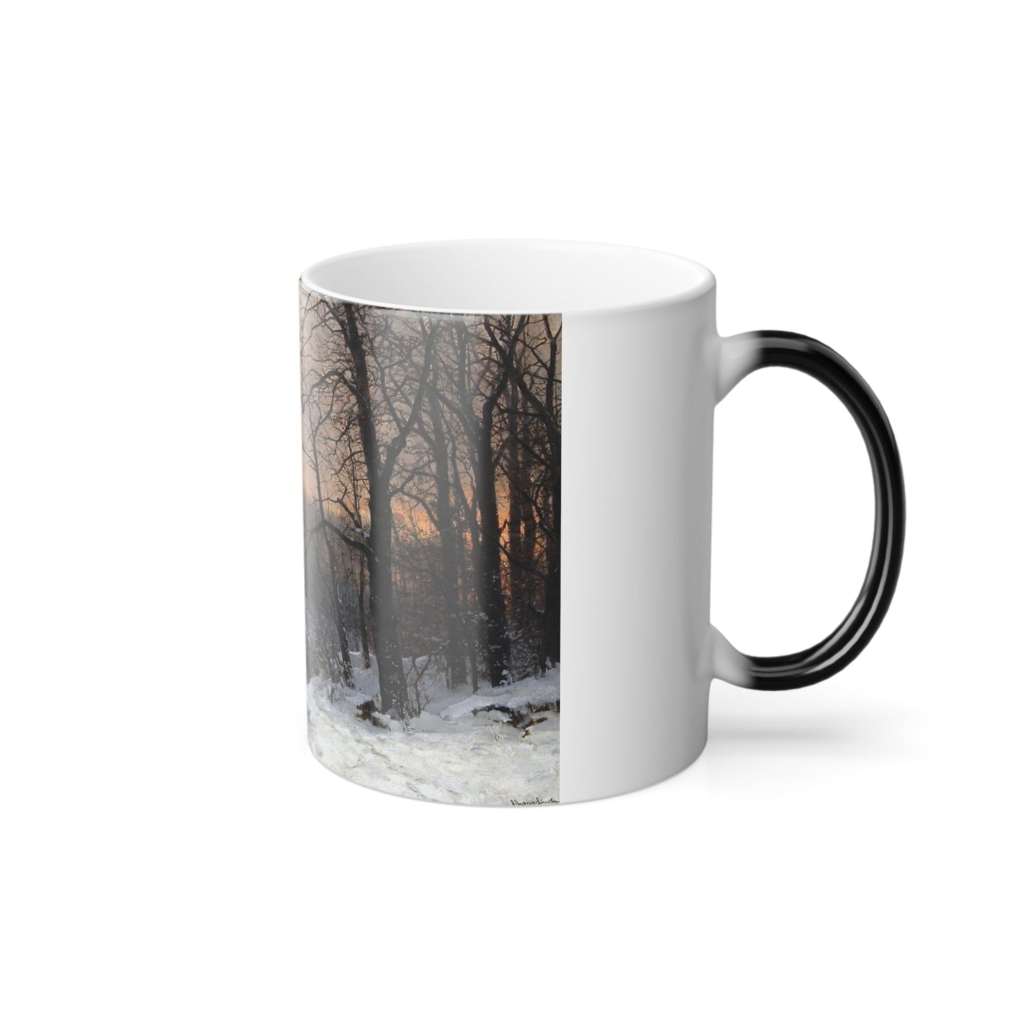 Anders Andersen-Lundby (1840-1923) The Woods in Silver - Color Changing Mug 11oz-11oz-The Sticker Space