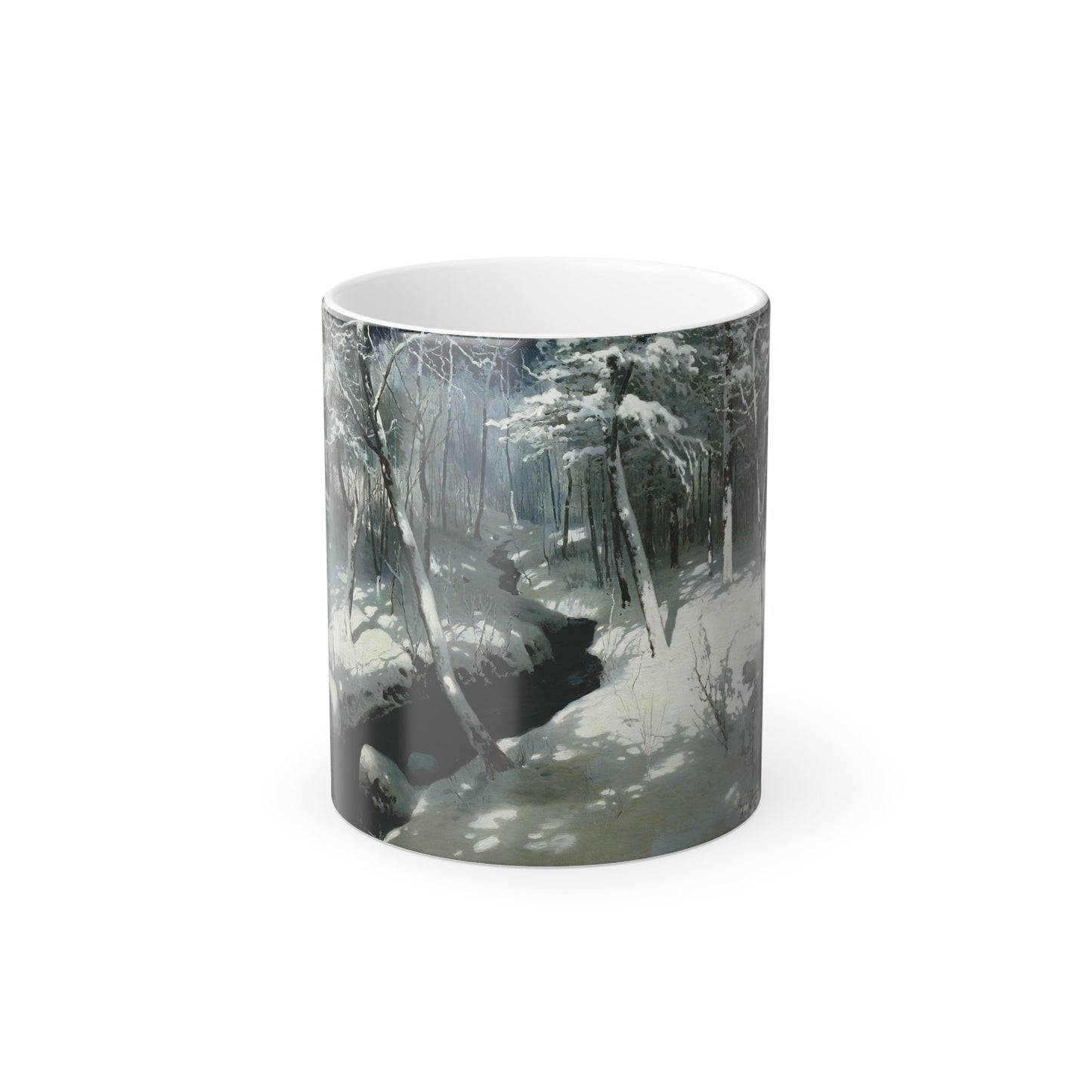 Andrei Nikolaevich Schilder (1861-1919) Stream in the woods - Color Changing Mug 11oz-11oz-The Sticker Space
