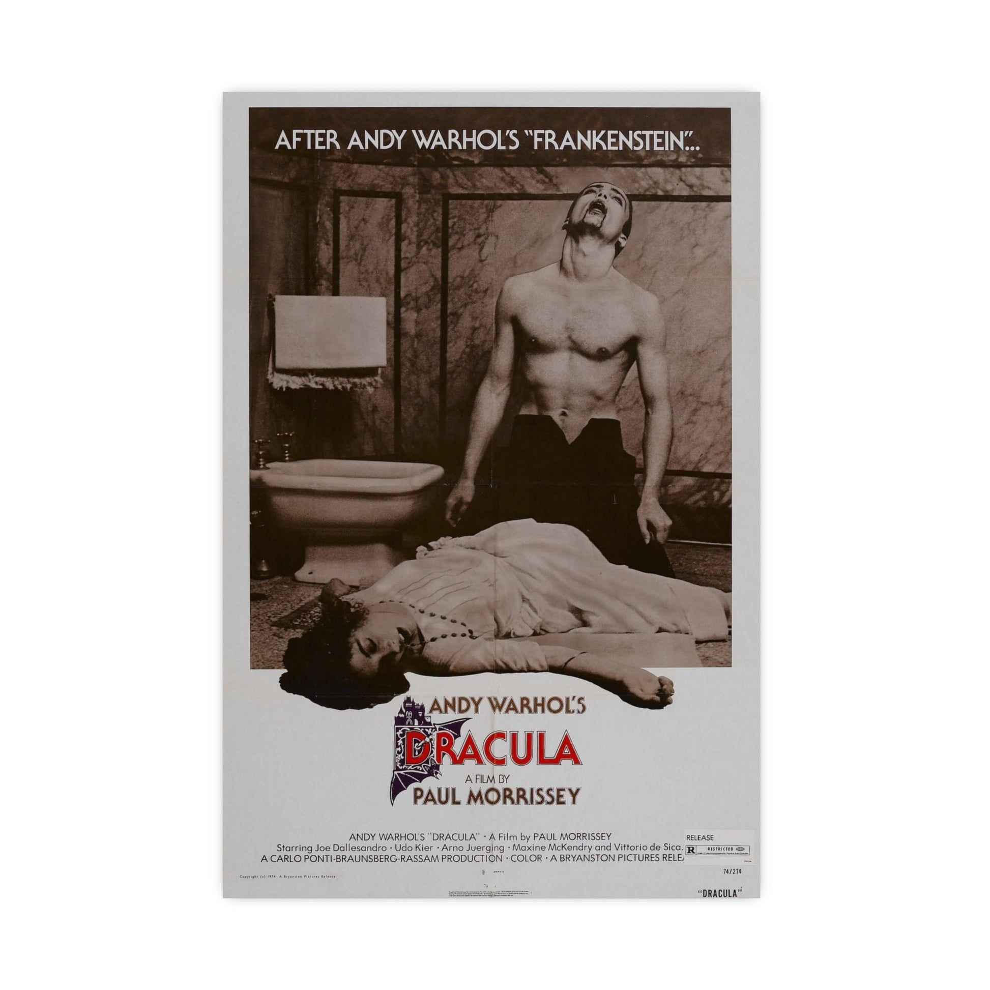 ANDY WARHOL'S DRACULA (2) 1974 - Paper Movie Poster-16″ x 24″ (Vertical)-The Sticker Space