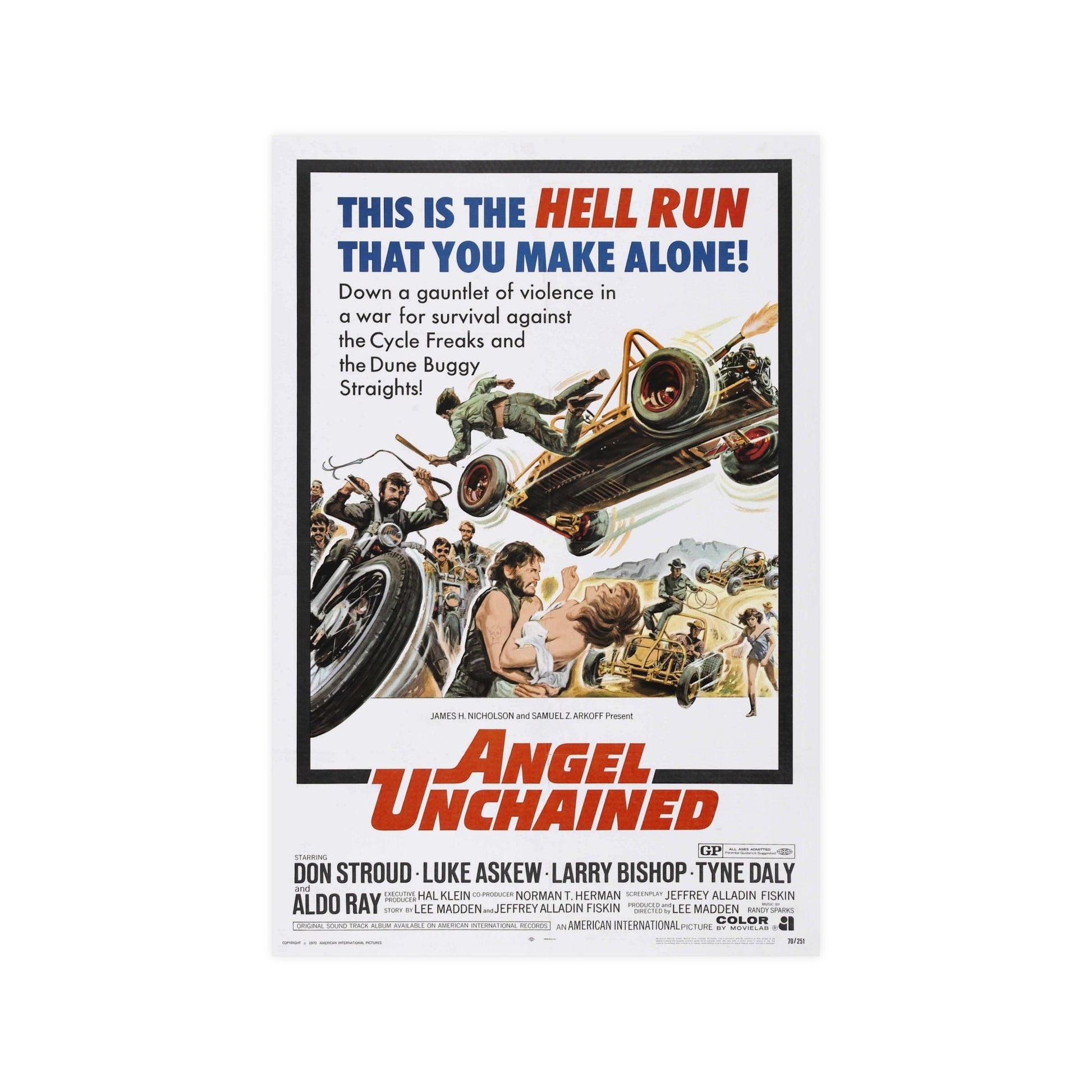 ANGEL UNCHAINED 1970 - Paper Movie Poster-12″ x 18″ (Vertical)-The Sticker Space