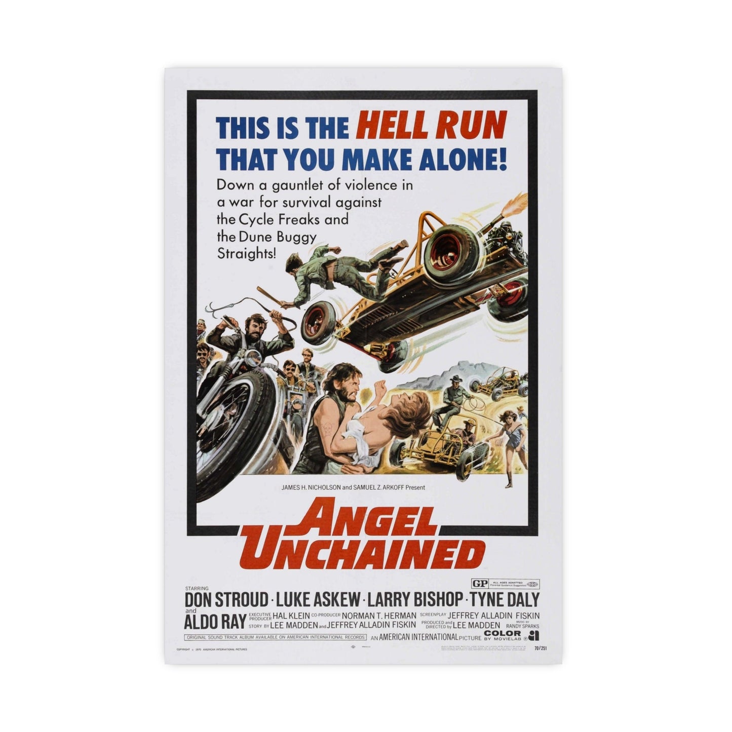 ANGEL UNCHAINED 1970 - Paper Movie Poster-16″ x 24″ (Vertical)-The Sticker Space