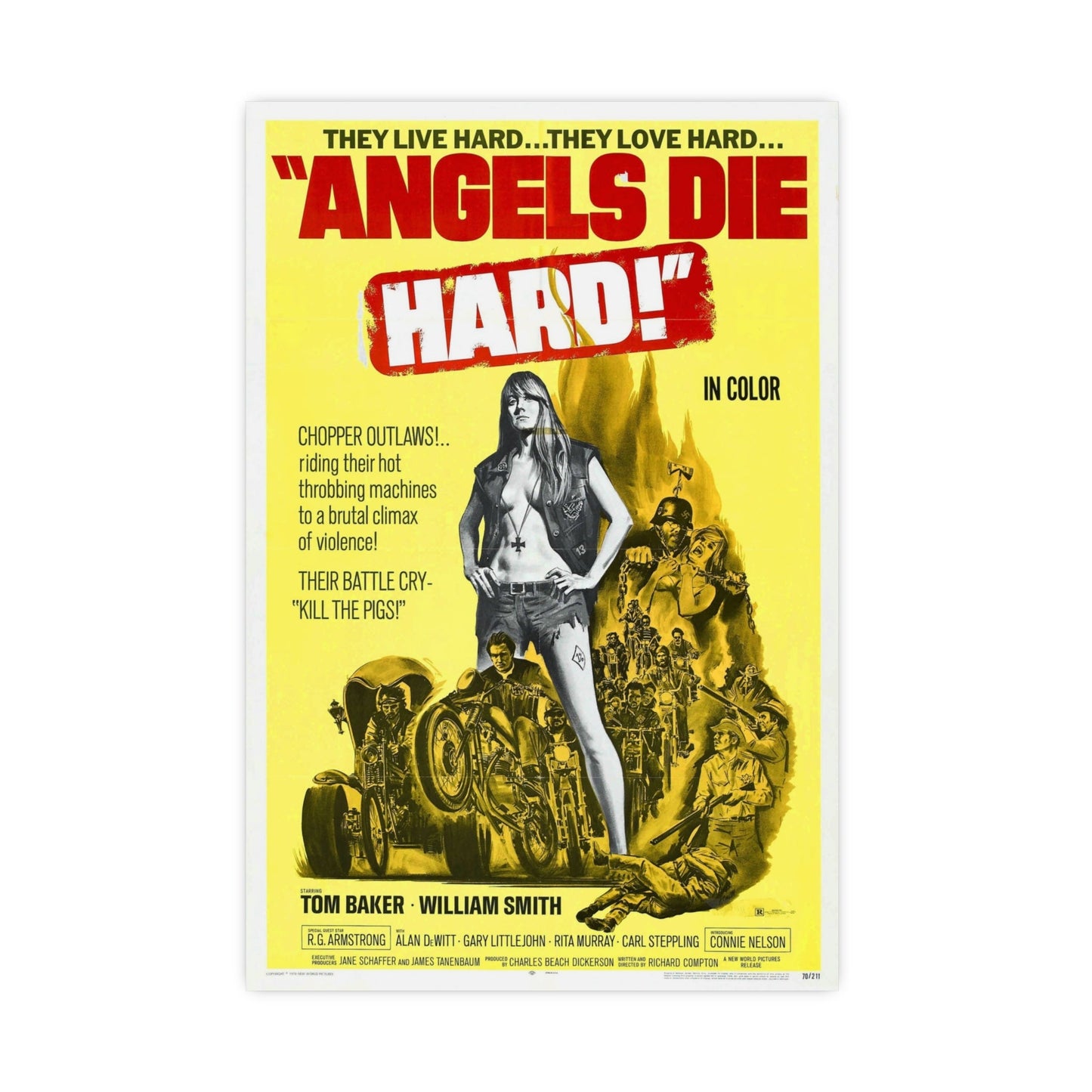 ANGELS DIE HARD 1970 - Paper Movie Poster-16″ x 24″ (Vertical)-The Sticker Space