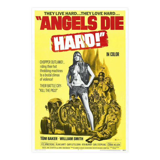 ANGELS DIE HARD 1970 - Paper Movie Poster-24″ x 36″ (Vertical)-The Sticker Space