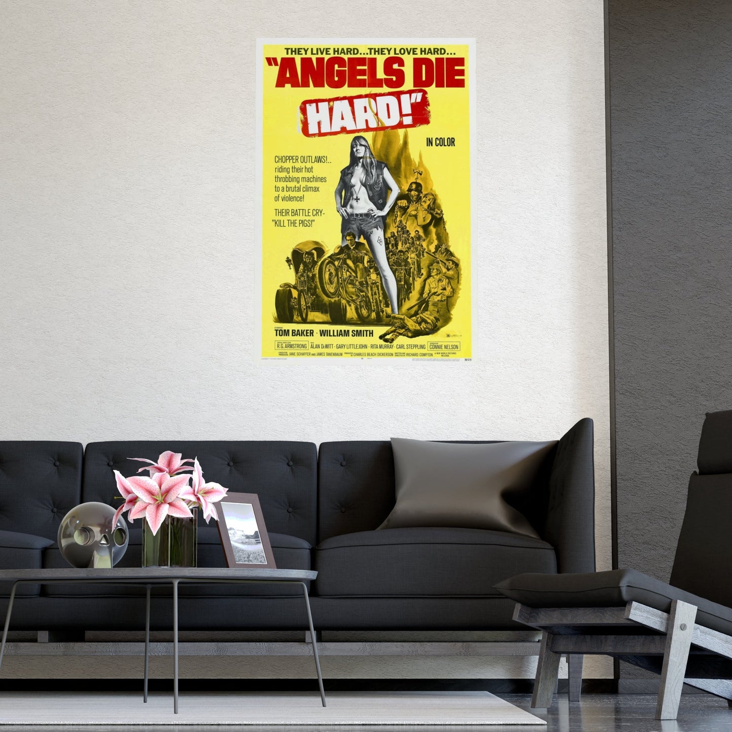 ANGELS DIE HARD 1970 - Paper Movie Poster-The Sticker Space