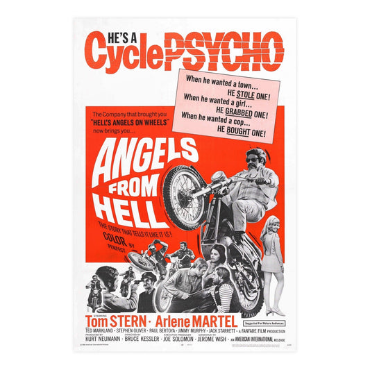 ANGELS FROM HELL 1968 - Paper Movie Poster-24″ x 36″ (Vertical)-The Sticker Space