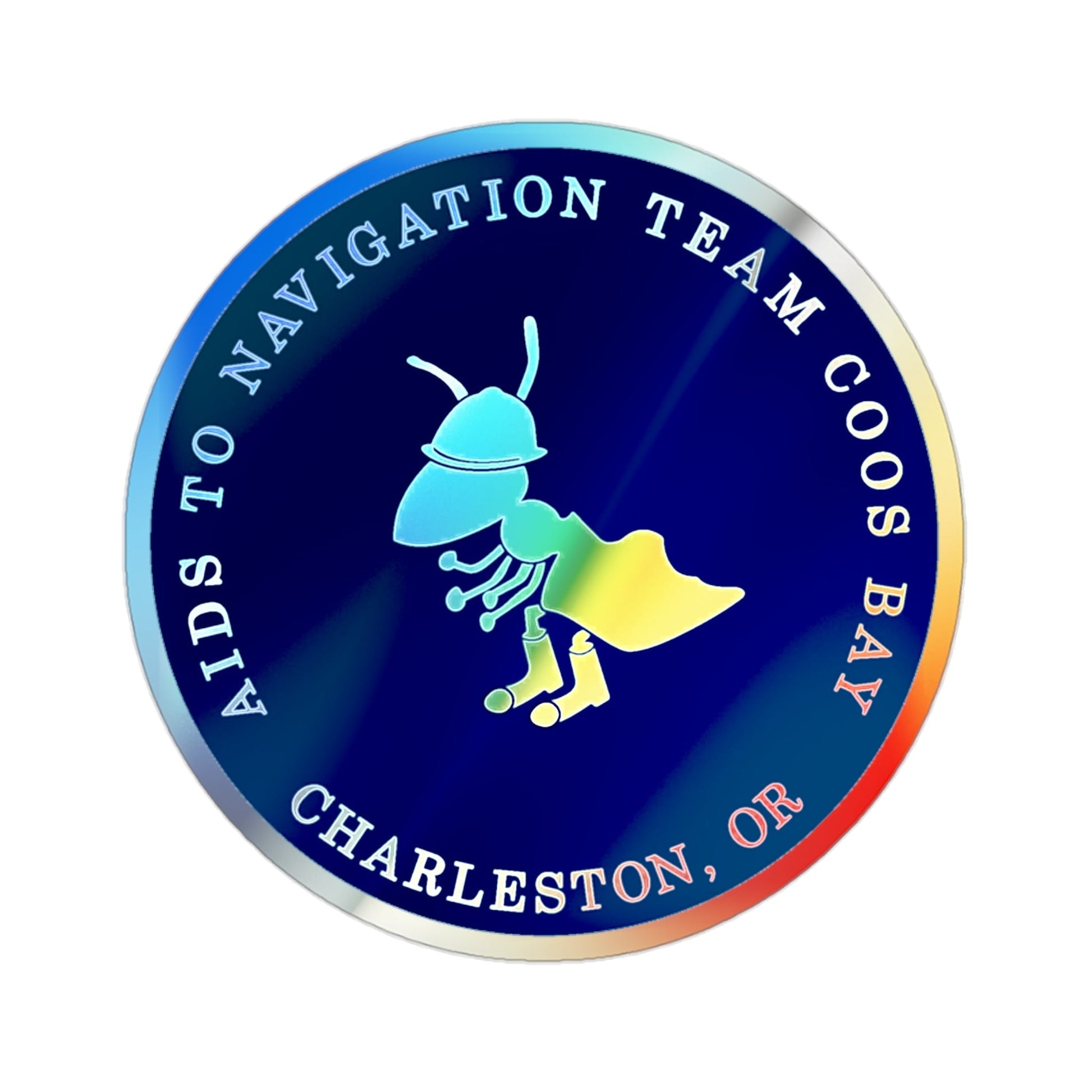 ANT Coos Bay Charleston OR (U.S. Coast Guard) Holographic STICKER Die-Cut Vinyl Decal-2 Inch-The Sticker Space