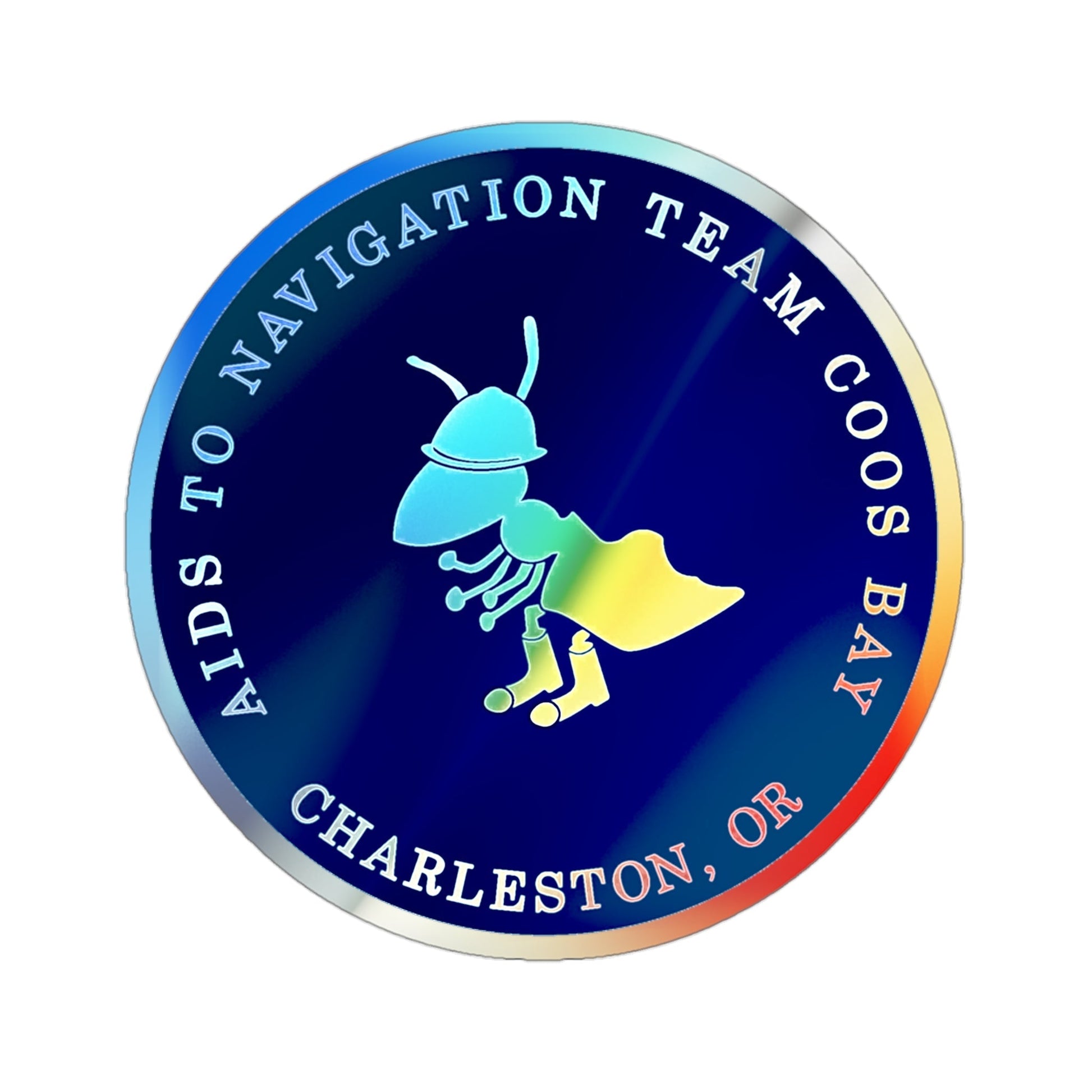 ANT Coos Bay Charleston OR (U.S. Coast Guard) Holographic STICKER Die-Cut Vinyl Decal-3 Inch-The Sticker Space
