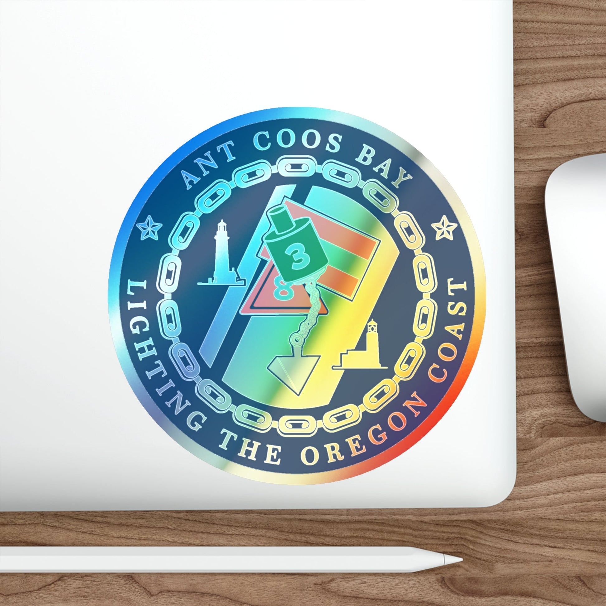 ANT Coos Bay Oregon (U.S. Coast Guard) Holographic STICKER Die-Cut Vinyl Decal-The Sticker Space